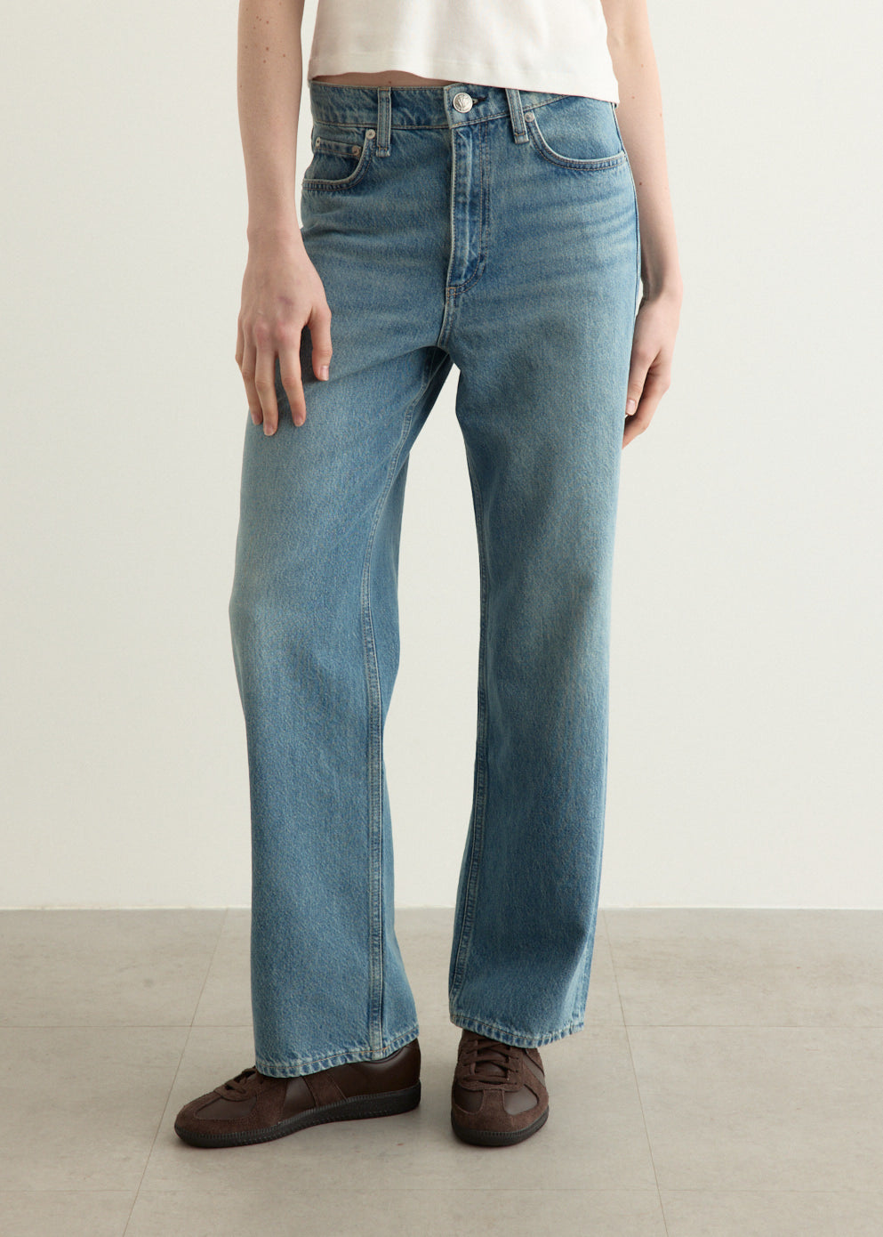 Shea High Rise Ankle Straight Jeans