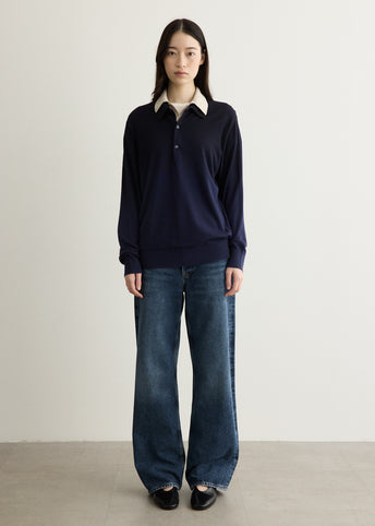 Silk Blend Polo Knit