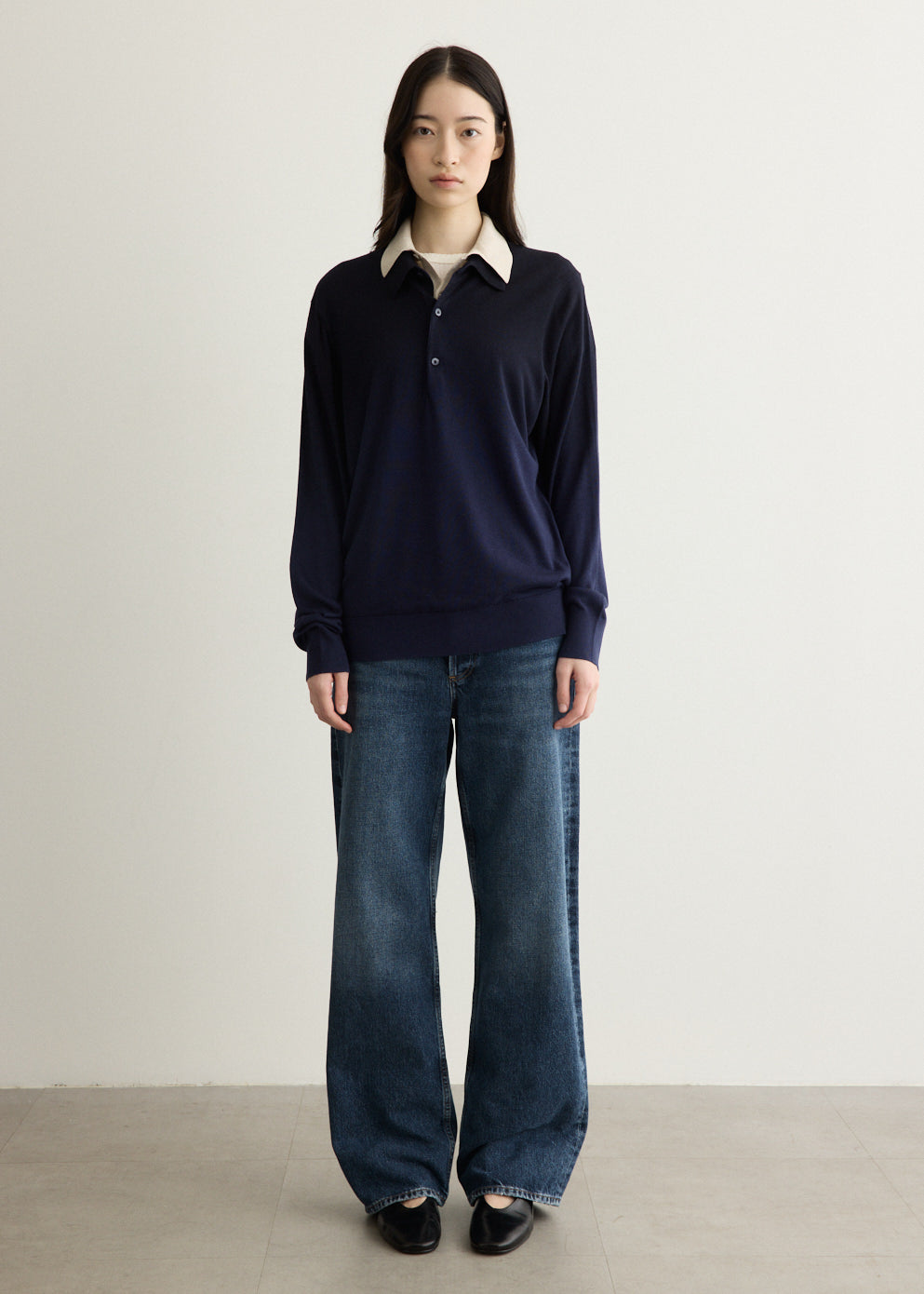 Silk Blend Polo Knit