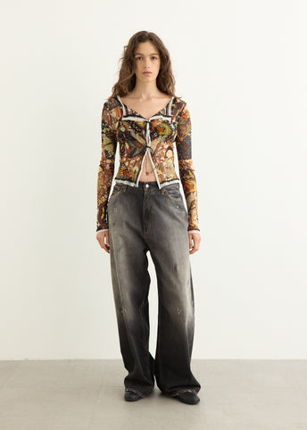 Re-Edition Mesh Long Sleeve Cardigan