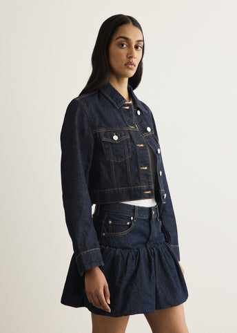 Rinse Denim Cropped Jacket
