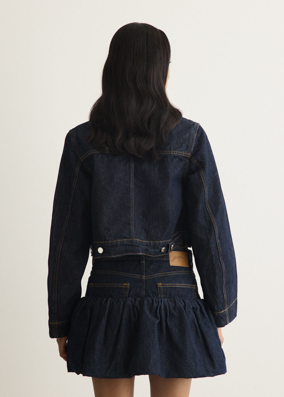 Rinse Denim Cropped Jacket