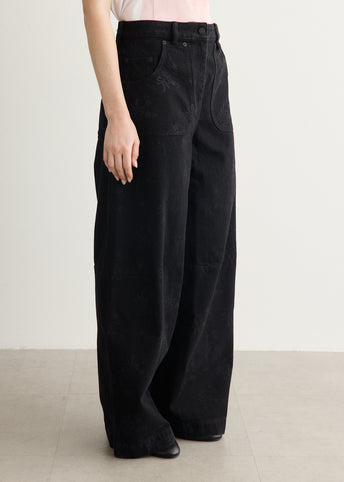 Wide Leg Utility Curve Jeans