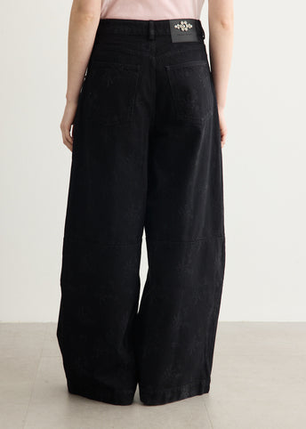 Wide Leg Utility Curve Jeans