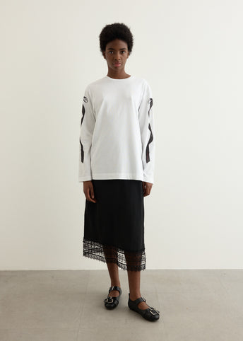 Ribbon Bow Tail Long Sleeve T-Shirt