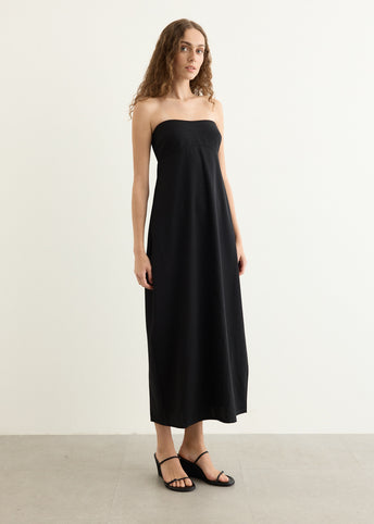 Wool Strapless Cocoon Dress