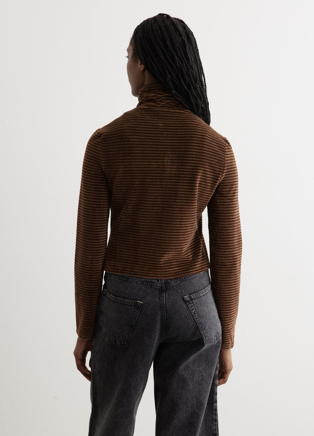 Slim Zip Long-Sleeve Scoobie Stripe Velour Jacket
