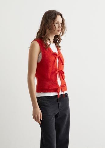 Light Mohair Tie String Vest