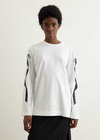 Ribbon Bow Tail Long Sleeve T-Shirt