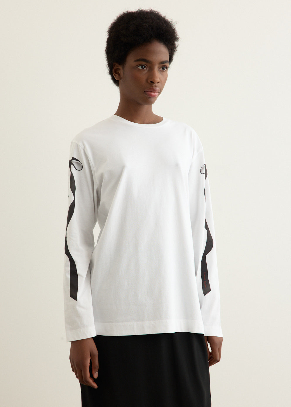 Ribbon Bow Tail Long Sleeve T-Shirt