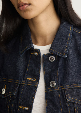 Rinse Denim Cropped Jacket