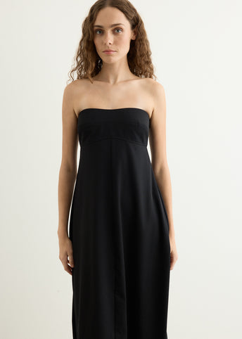 Wool Strapless Cocoon Dress