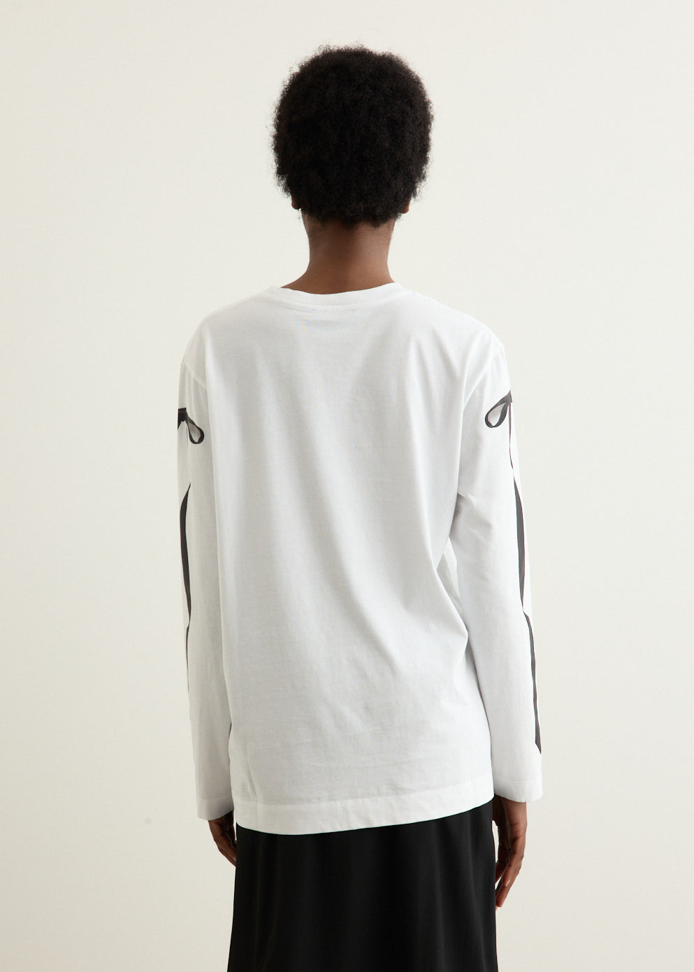 Ribbon Bow Tail Long Sleeve T-Shirt