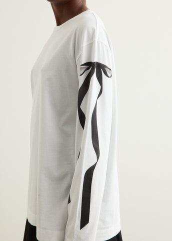 Ribbon Bow Tail Long Sleeve T-Shirt