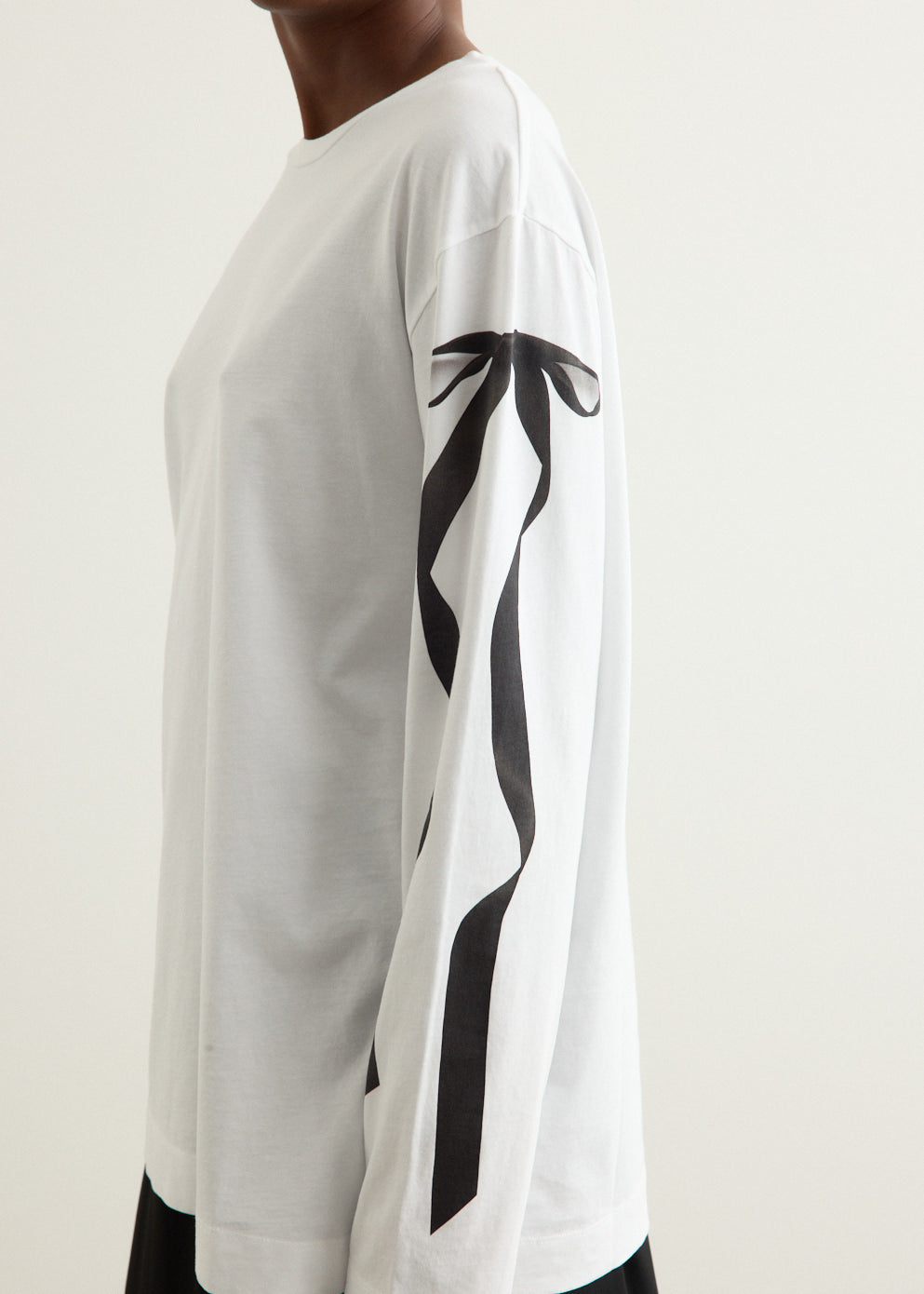 Ribbon Bow Tail Long Sleeve T-Shirt
