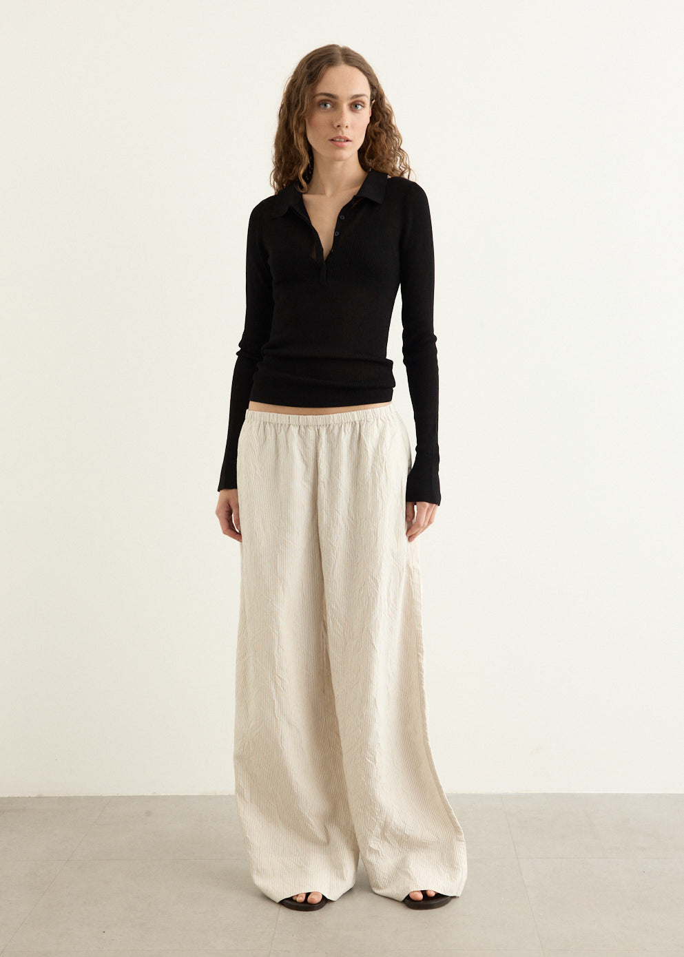 Relaxed Crushed Pants