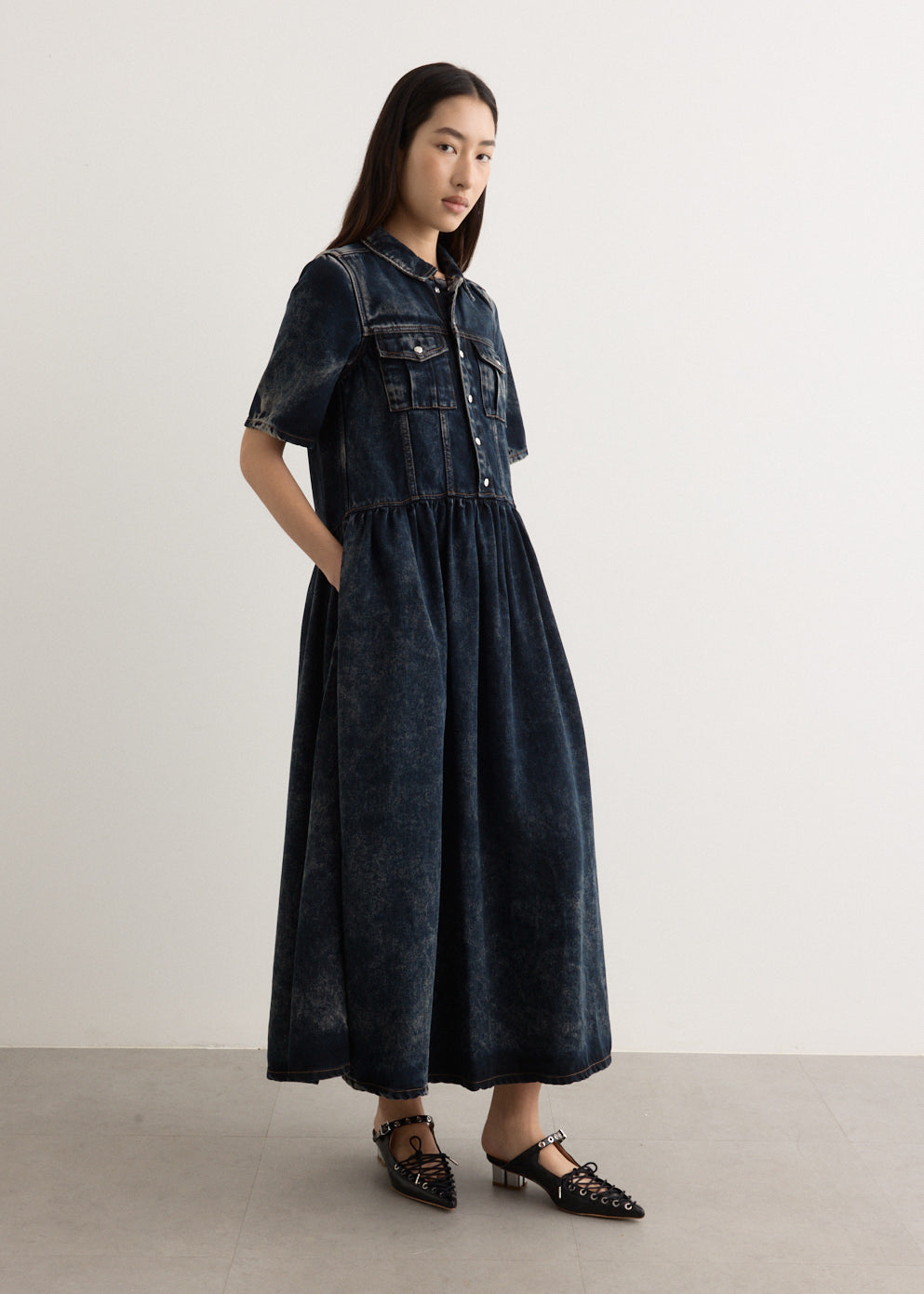 Light Denim Long Dress