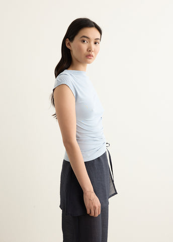 Agent Cap Sleeve Gathered Top