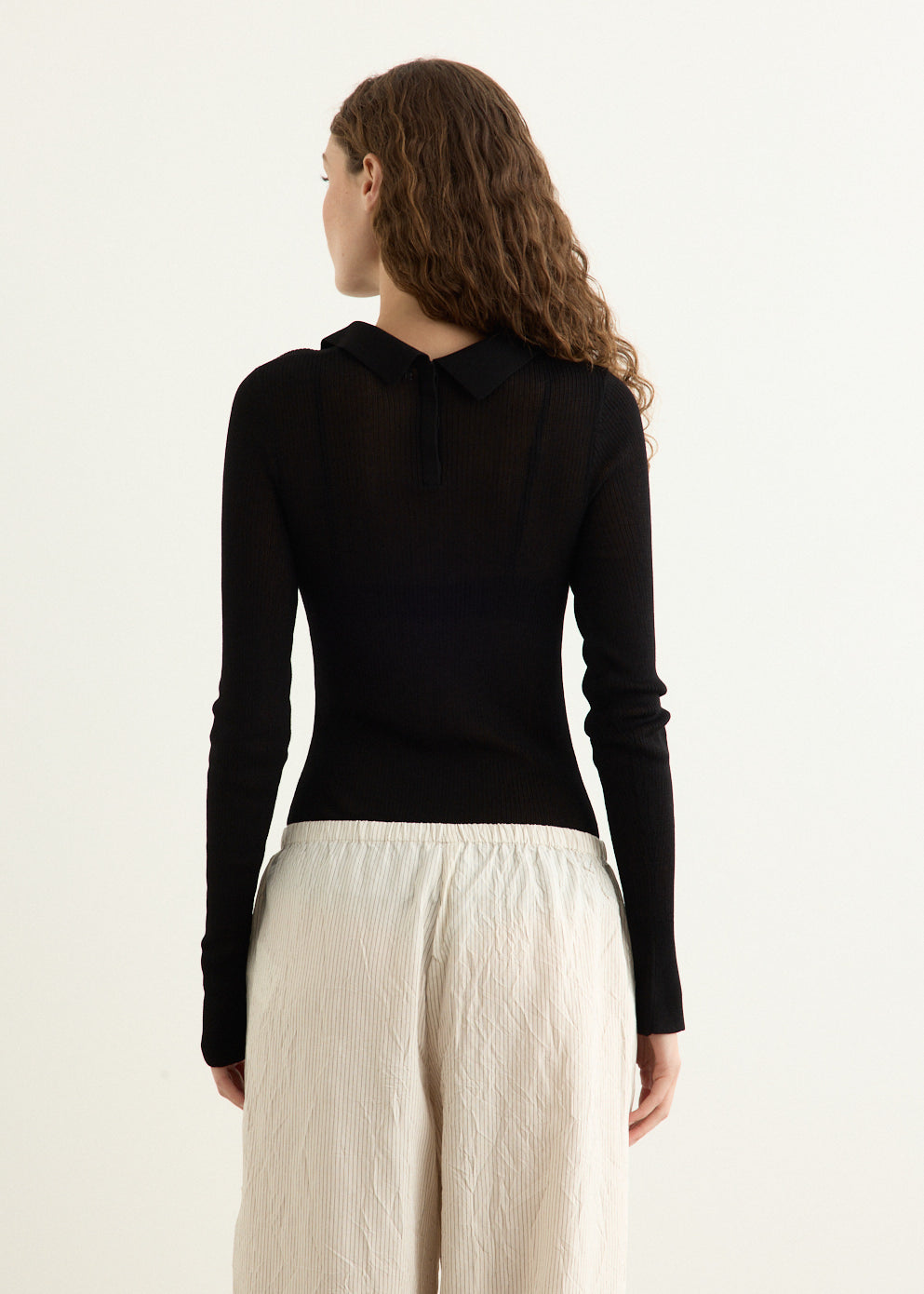 Petit Polo Knit Top