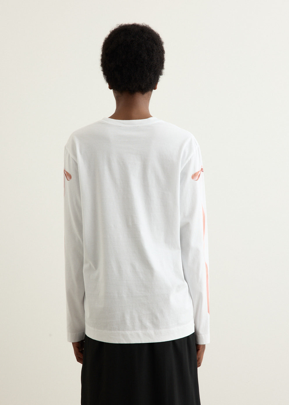 Ribbon Bow Tail Long Sleeve T-Shirt