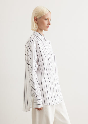 Kimono Sleeve Striped Shirt