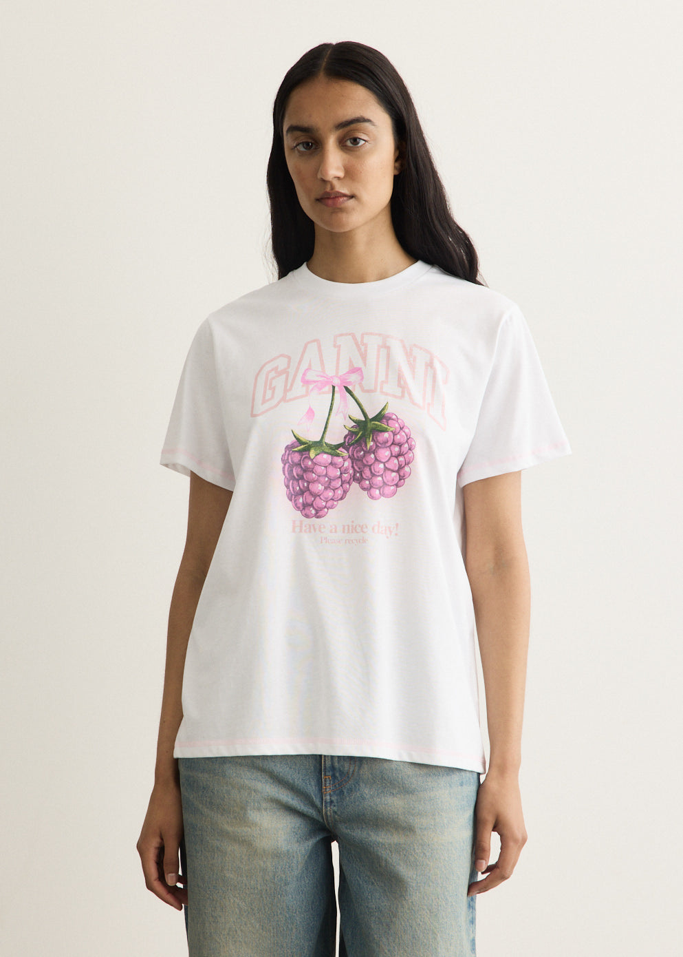 Basic Cotton Jersey Raspberry T-Shirt