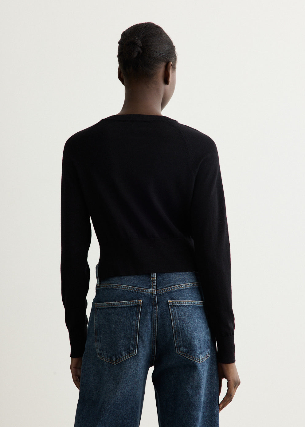 Embellished Cropped Merino Silk Cardigan