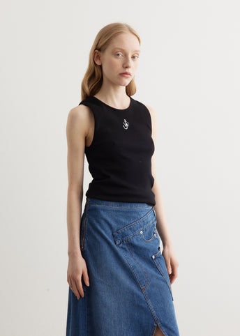 Anchor Embroidery Vest Top