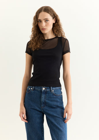 Waltz Double Layered Short Sleeve Top