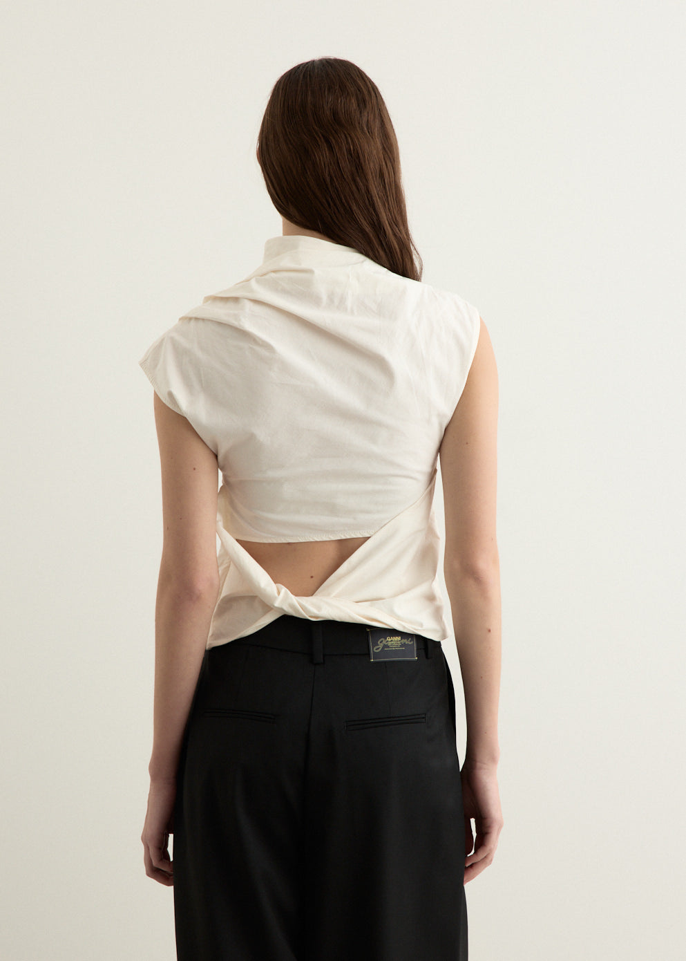 Stretch Cotton Ruched Top