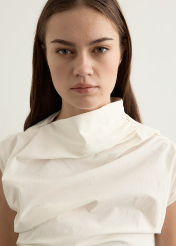 Stretch Cotton Ruched Top