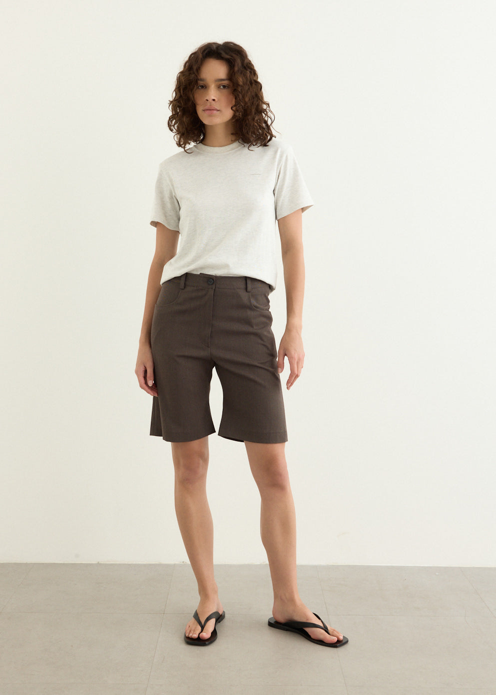 Flared Bermuda Pants