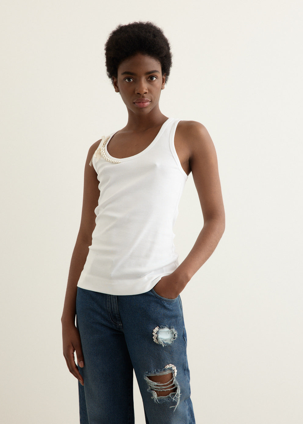 Pearl Chain Tank Top
