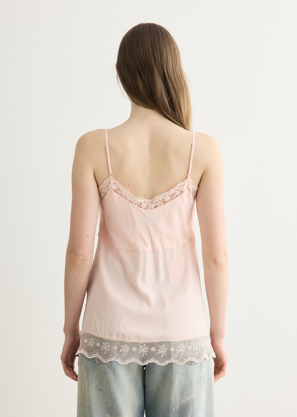 Lace Trim Negligee Cami