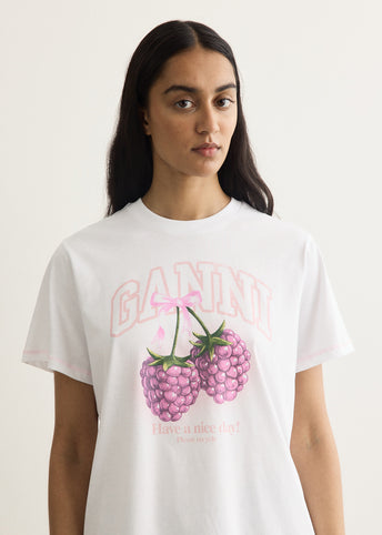 Basic Cotton Jersey Raspberry T-Shirt