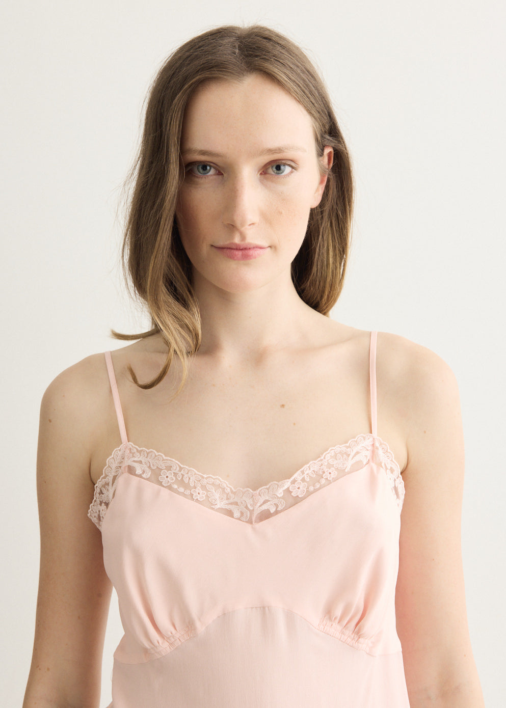 Lace Trim Negligee Cami