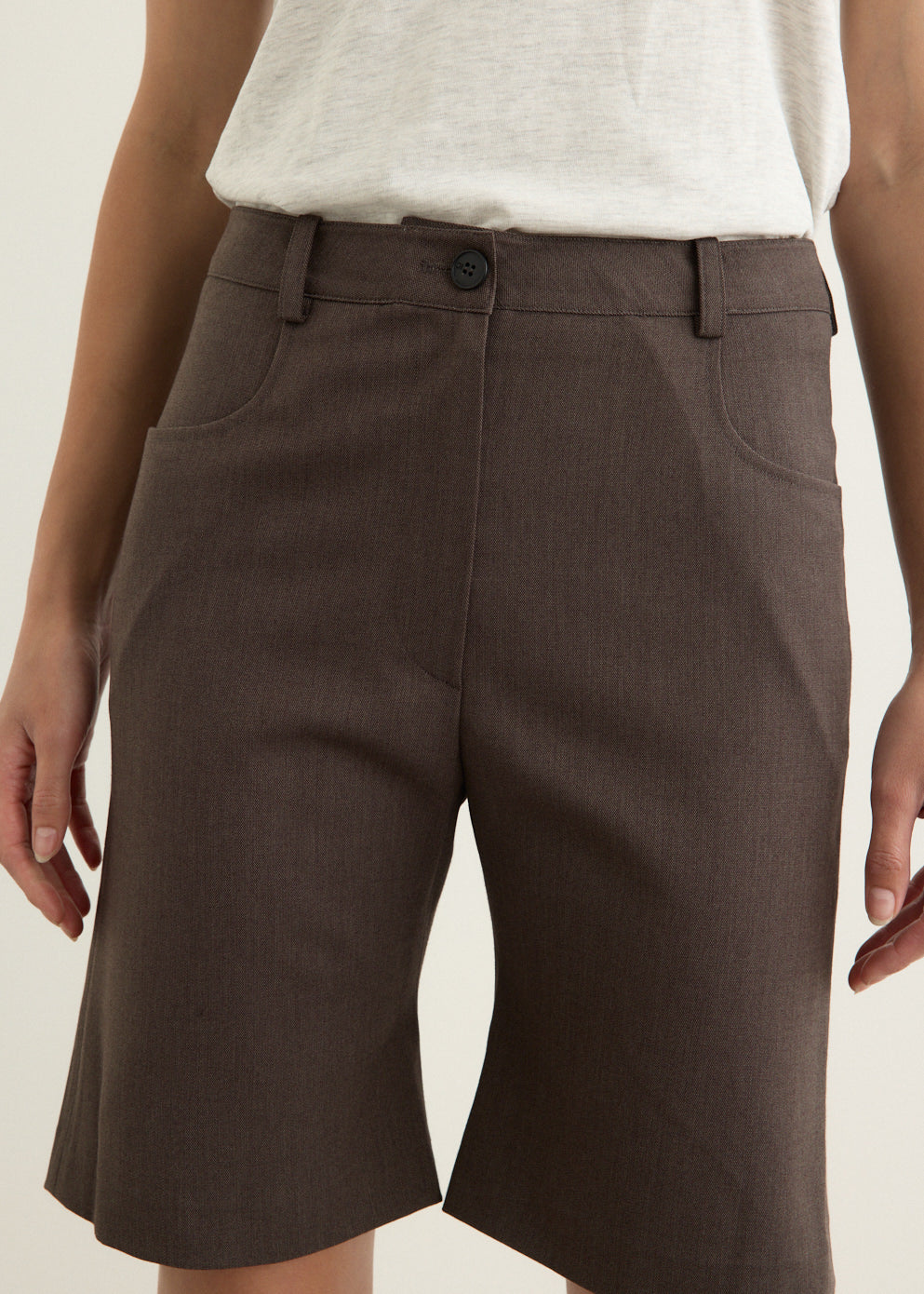 Flared Bermuda Pants