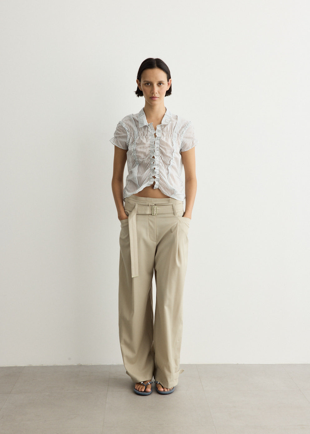 Wrinkle Half Sleeve Shirt