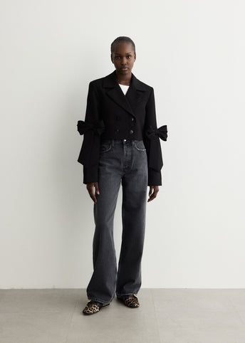 Bonded Crepe Cropped Blazer