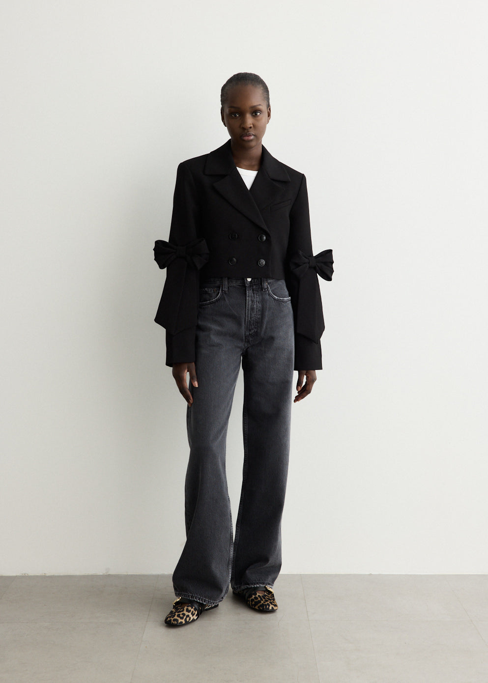 Bonded Crepe Cropped Blazer
