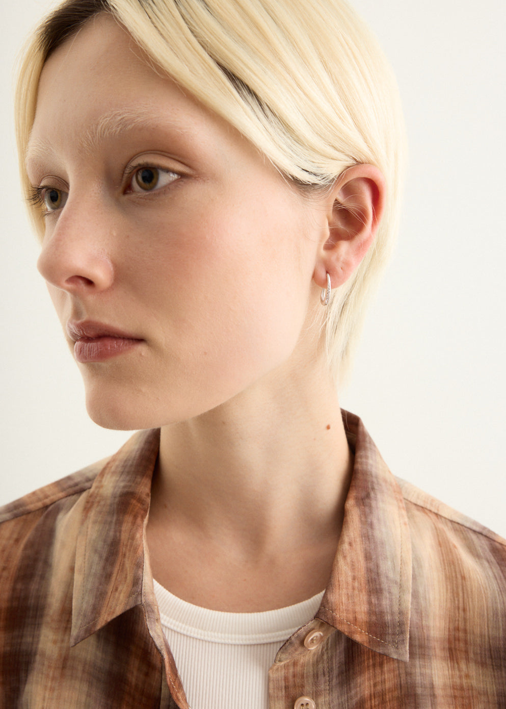 Silver Half Hoop Earrings