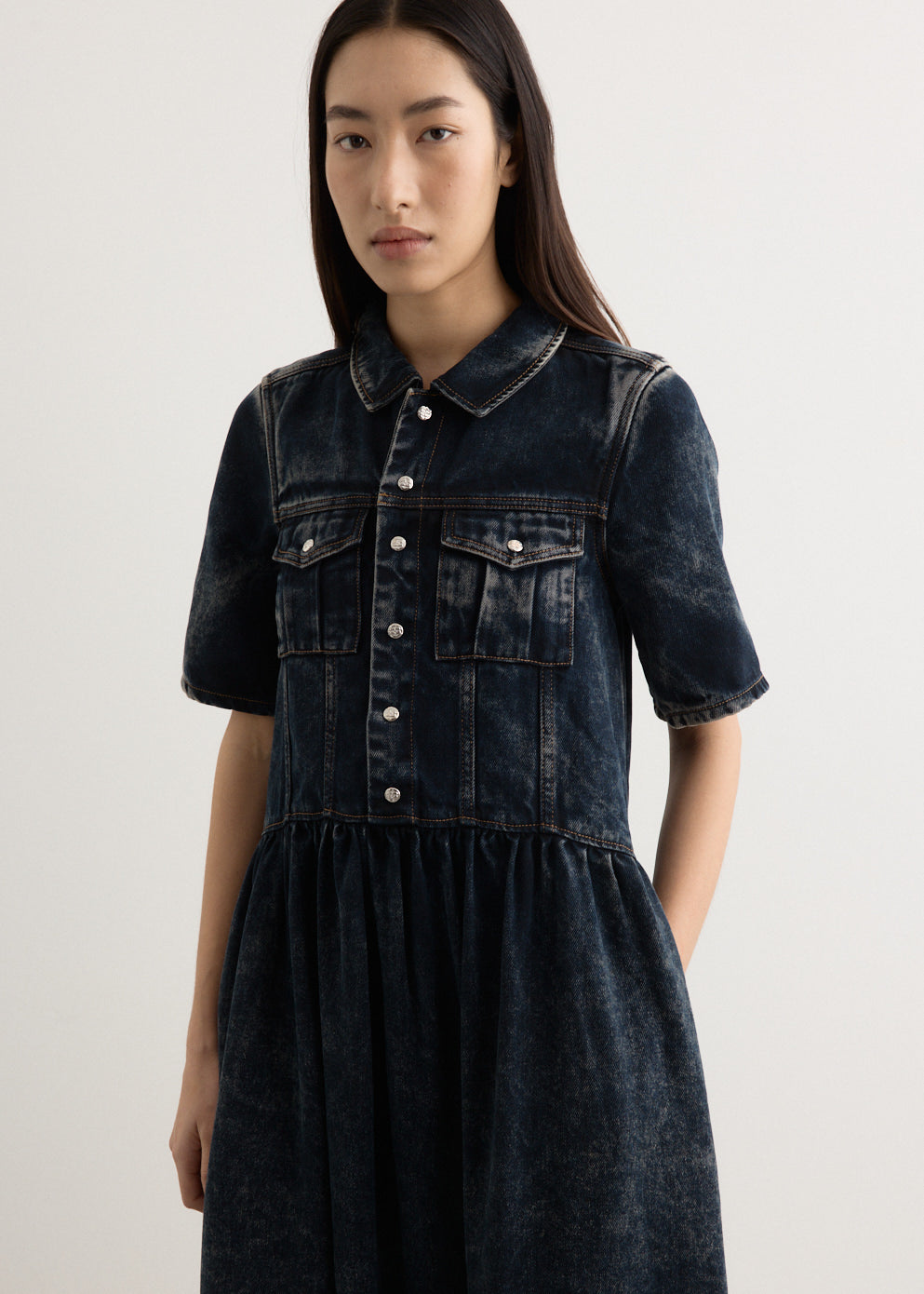 Light Denim Long Dress