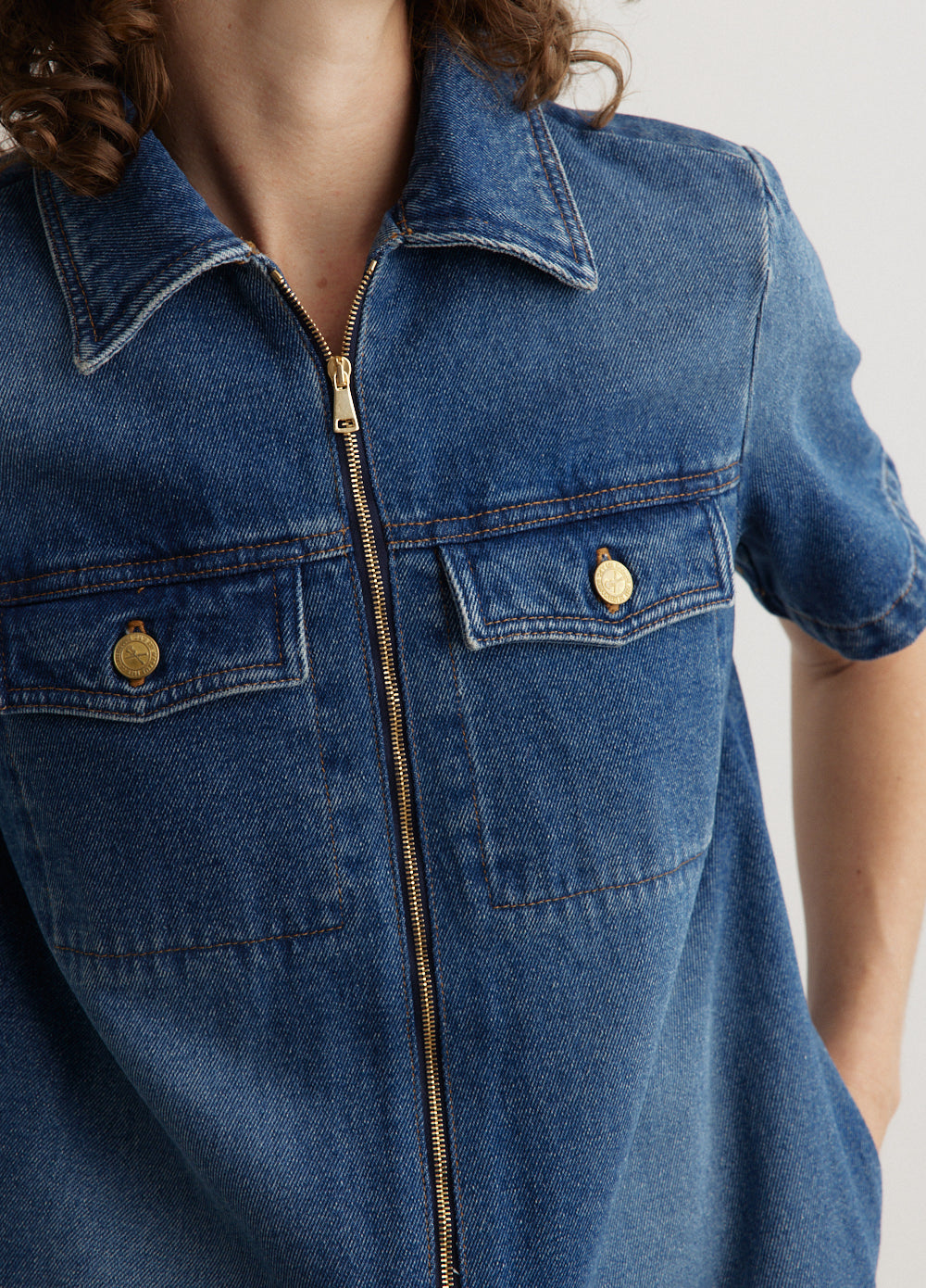 A.P.C.[アーペーセー] Amanda Dress Amanda dress | Soft feminine denim | A.P.C. Ready-to-Wear