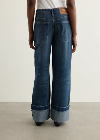 Distressed Embellished Straight Leg Jeans