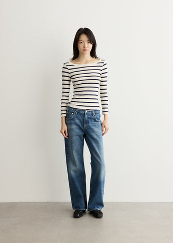 Boat Neck Slim T-Shirt