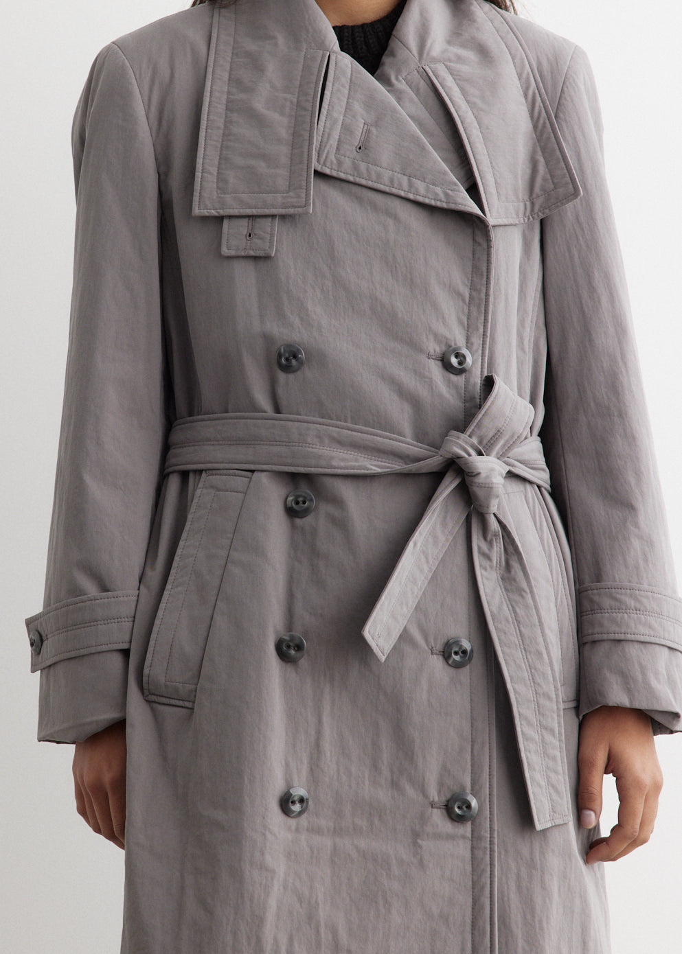 専用 L'Or laube 3way trench coat ライトグレー - メルカリ