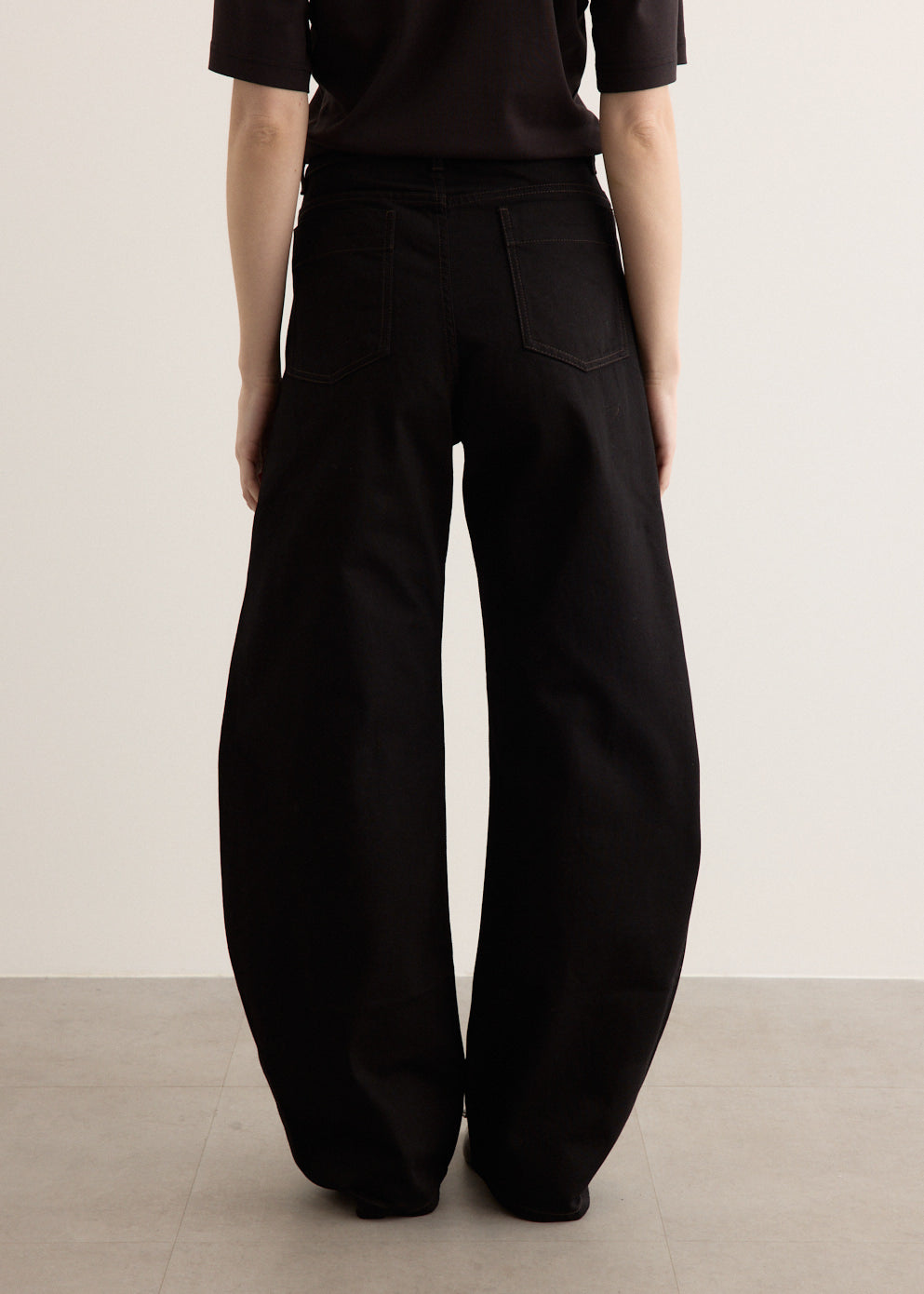 High Waisted Curved Pants
