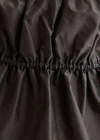 Paper Taffeta Strapless Drawstring Top