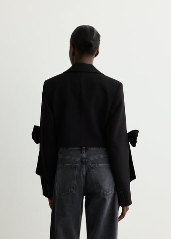 Bonded Crepe Cropped Blazer