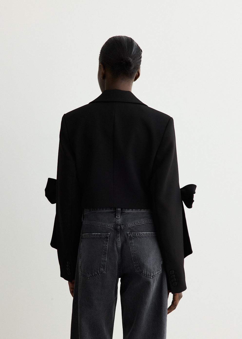 Bonded Crepe Cropped Blazer